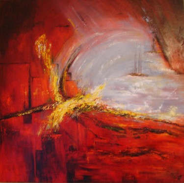 Painting titled "Le défi de l'ailleu…" by Michelle Millot, Original Artwork, Oil