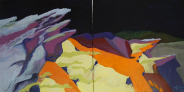 Malerei mit dem Titel "Cévennes" von Michel Munier, Original-Kunstwerk, Öl