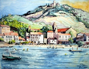 Collioure Peinture intitulée "Collioure" par Michel Munier, Œuvre d'art originale, Huile