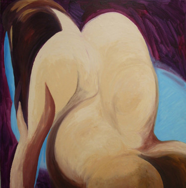 Malerei mit dem Titel "ELLE" von Michel Munier, Original-Kunstwerk, Öl