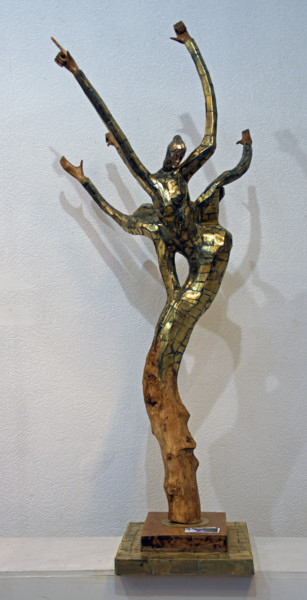 Sculpture intitulée "3 Drôles de dames" par Michel Neuville, Œuvre d'art originale, Bronze