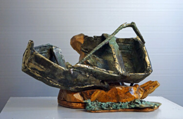 Скульптура под названием "NAUFRAGE" - Michel Neuville, Подлинное произведение искусства, Бронза