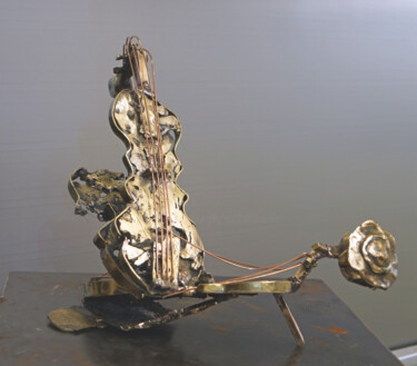 Skulptur mit dem Titel "Fin de Concert" von Michel Neuville, Original-Kunstwerk, Bronze