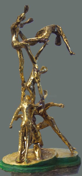 Escultura intitulada "Pyramide" por Michel Neuville, Obras de arte originais, Bronze