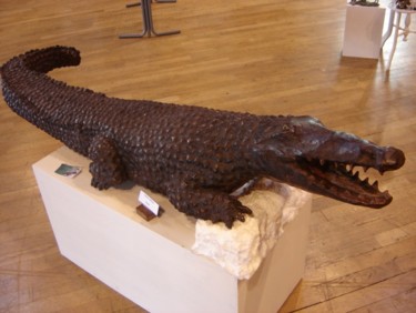 Escultura intitulada "crocodile" por Michel Neuville, Obras de arte originais