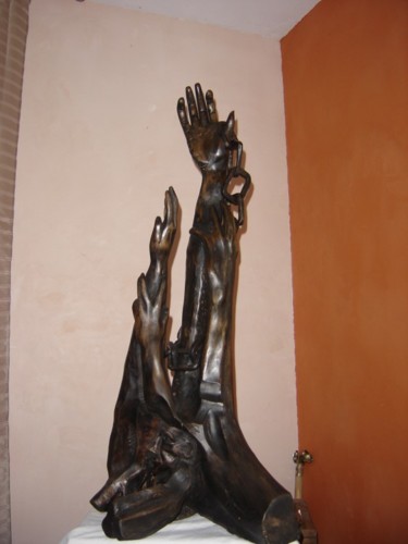 Sculpture intitulée "Supplique" par Michel Neuville, Œuvre d'art originale