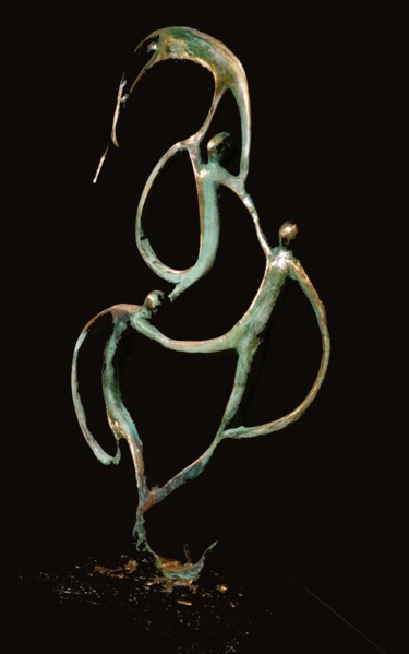 Sculpture titled "Gracieuses danseuses" by Michel Neuville, Original Artwork, Metals