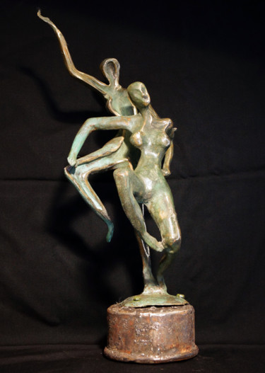 Sculptuur getiteld "DOUBLE JE" door Michel Neuville, Origineel Kunstwerk, Metalen