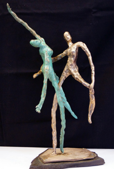 Sculptuur getiteld "TANGO ARGENTIN" door Michel Neuville, Origineel Kunstwerk, Metalen