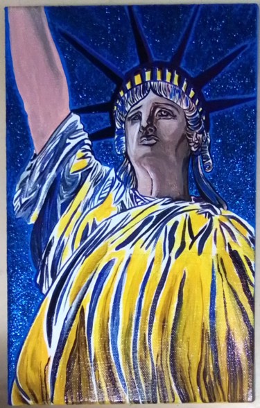 Painting titled "Where Is the Freedo…" by Patrizia Micheloni (Pz20FantaGhiro), Original Artwork, Acrylic