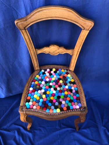 Artisanat intitulée "Chaise boule" par Michel Pittet, Œuvre d'art originale