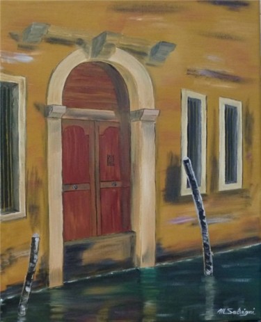 Schilderij getiteld "porte palais veniti…" door Michel Salvigni, Origineel Kunstwerk