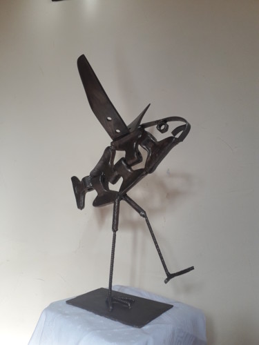 Escultura intitulada "Poisson volant" por Michel Sidobre, Obras de arte originais, Metais