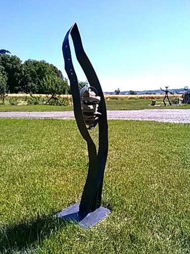 Sculpture intitulée "Le centre du monde" par Michel Sidobre, Œuvre d'art originale, Métaux