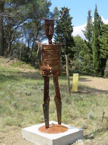 Скульптура под названием "Minotaure ll" - Michel Sidobre, Подлинное произведение искусства, Металлы