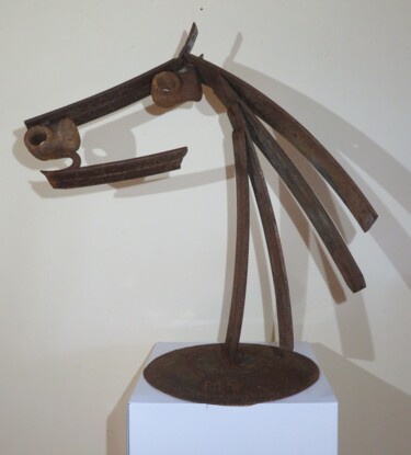 Sculpture titled "Orso" by Michel Sidobre, Original Artwork, Metals