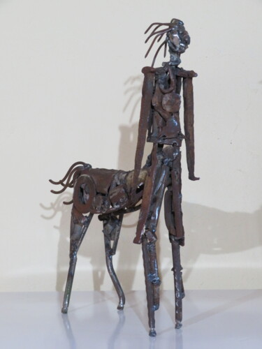 Sculptuur getiteld "Le Centaure" door Michel Sidobre, Origineel Kunstwerk, Metalen