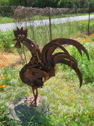 Sculpture intitulée "Coq" par Michel Sidobre, Œuvre d'art originale, Métaux