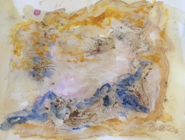Peinture intitulée "Paysage imaginaire 3" par Michel Teulé, Œuvre d'art originale, Pigments