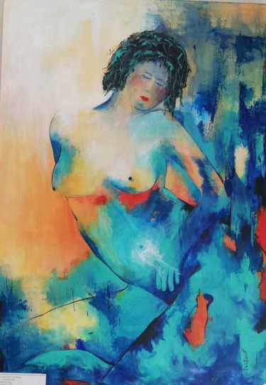 Malerei mit dem Titel "Sois belle et tais…" von Joelle Michenet, Original-Kunstwerk, Acryl