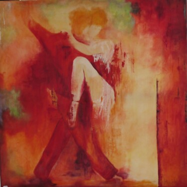 Malerei mit dem Titel "dansons 1" von Joelle Michenet, Original-Kunstwerk, Acryl
