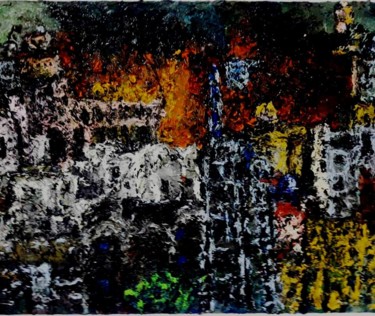 Painting titled "Gaza" by Michele Principato Trosso, Original Artwork, Oil