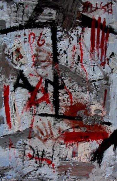 Pittura intitolato "Impronte" da Michele Principato Trosso, Opera d'arte originale, Olio