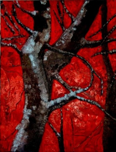 Painting titled "Dicotomia" by Michele Principato Trosso, Original Artwork, Oil