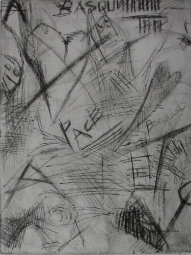 Εκτυπώσεις & Χαρακτικά με τίτλο "Omaggio a Basquiat" από Michele Principato Trosso, Αυθεντικά έργα τέχνης, Χαρακτική