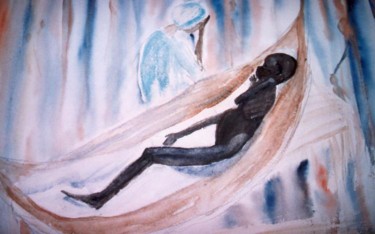 Peinture intitulée "Sida et désespoir" par Mireille Dubois-Vanhove, Œuvre d'art originale, Huile