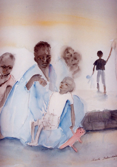 Peinture intitulée "Trop tard !" par Mireille Dubois-Vanhove, Œuvre d'art originale, Huile