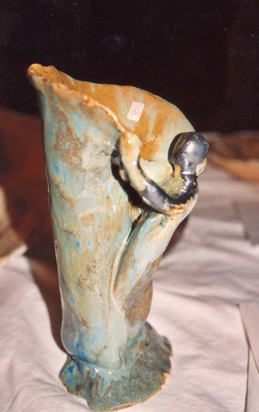 Peinture intitulée "Le céramiste sculpt…" par Mireille Dubois-Vanhove, Œuvre d'art originale