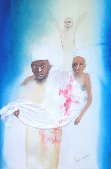 Peinture intitulée "Les femmes blessées" par Mireille Dubois-Vanhove, Œuvre d'art originale, Huile