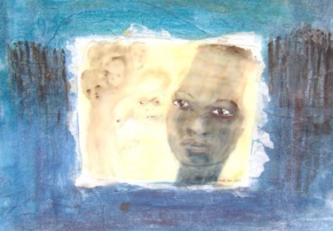 Peinture intitulée "Fenêtre sur l'espoir" par Mireille Dubois-Vanhove, Œuvre d'art originale, Huile