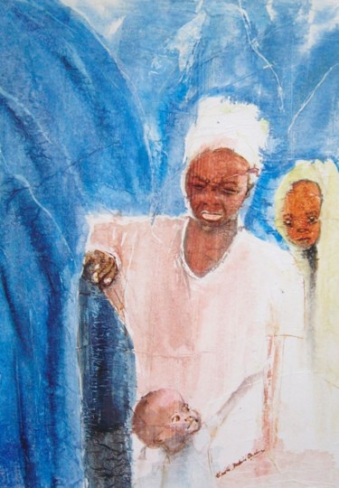 Peinture intitulée "Désespoir dans une…" par Mireille Dubois-Vanhove, Œuvre d'art originale, Huile