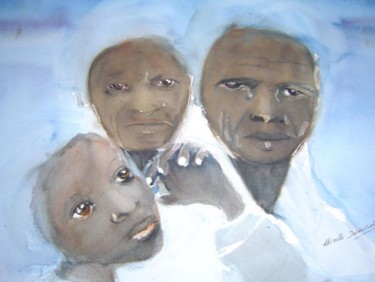Peinture intitulée "Ma seule famille" par Mireille Dubois-Vanhove, Œuvre d'art originale, Huile