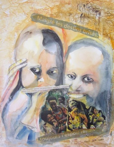 Peinture intitulée "Toujours l'espoir r…" par Mireille Dubois-Vanhove, Œuvre d'art originale, Huile