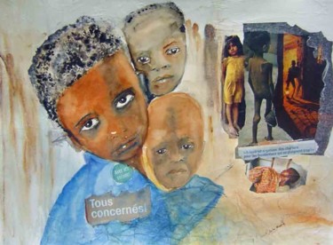 Peinture intitulée "Tous concernés" par Mireille Dubois-Vanhove, Œuvre d'art originale, Huile