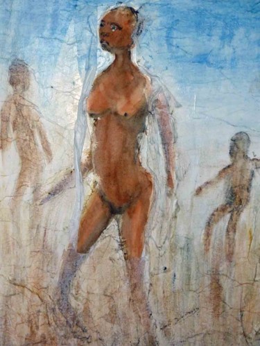 Peinture intitulée "Naissance d'une fem…" par Mireille Dubois-Vanhove, Œuvre d'art originale, Huile