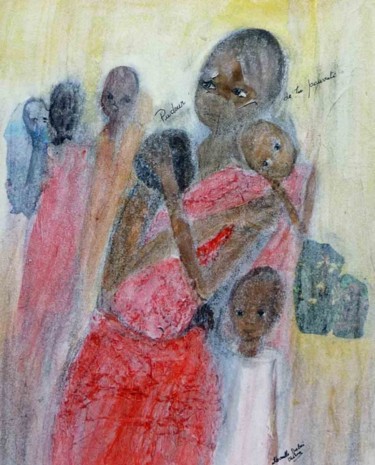 Peinture intitulée "Voile de pudeur sur…" par Mireille Dubois-Vanhove, Œuvre d'art originale, Huile