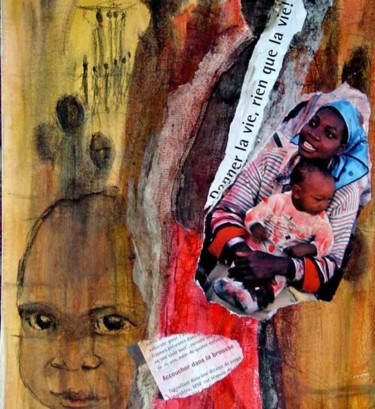 Peinture intitulée "Donner la vie, rien…" par Mireille Dubois-Vanhove, Œuvre d'art originale