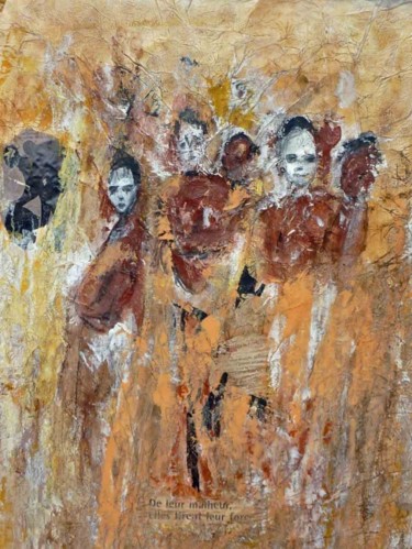 Peinture intitulée "De leur malheur, el…" par Mireille Dubois-Vanhove, Œuvre d'art originale, Huile