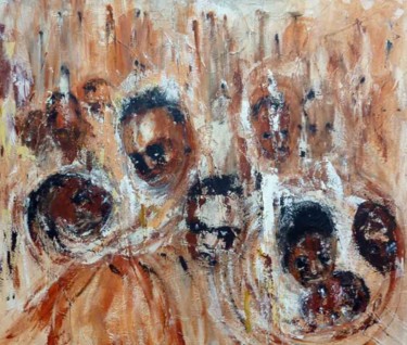 Peinture intitulée "Les tourments de l'…" par Mireille Dubois-Vanhove, Œuvre d'art originale, Huile