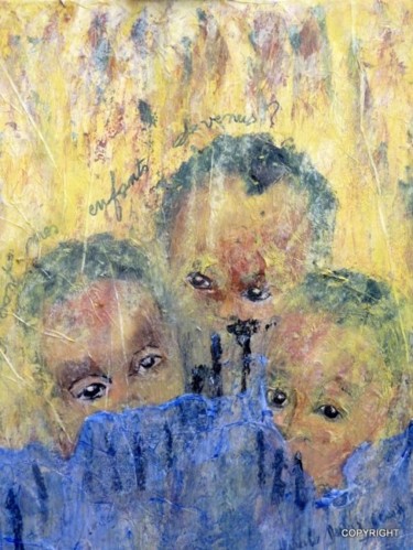 Peinture intitulée "Que sont mes enfant…" par Mireille Dubois-Vanhove, Œuvre d'art originale, Huile
