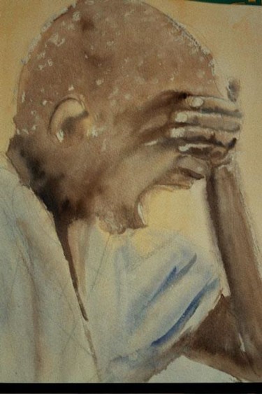 Peinture intitulée "La douleur" par Mireille Dubois-Vanhove, Œuvre d'art originale, Huile