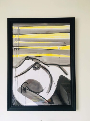 Akt Desenho intitulada "Akt" por Michoraj, Obras de arte originais, Tinta Montado em Painel de madeira