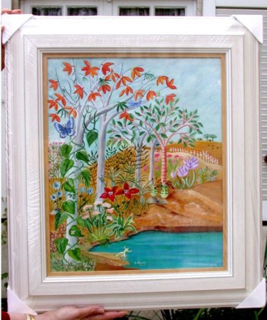 Peinture intitulée "jardin extraordinai…" par Marie-Claude Desartine, Œuvre d'art originale
