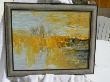 Peinture intitulée "Paysage gris" par Marie-Claude Desartine, Œuvre d'art originale