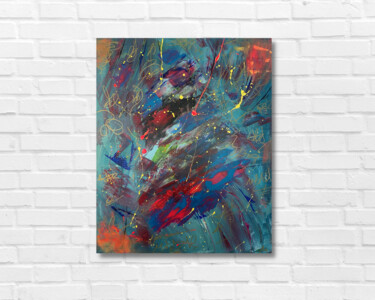 Картина под названием "HYPNOTIQUE" - Mickael Besson, Подлинное произведение искусства, Акрил Установлен на Деревянная рама д…