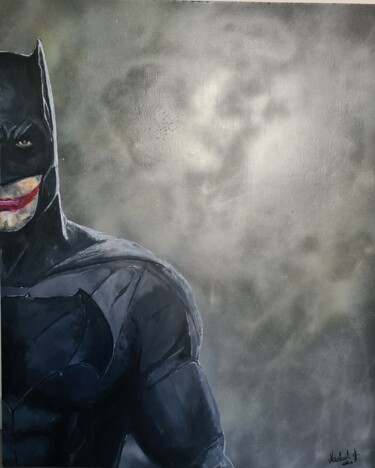 Pittura intitolato "Batman Vs Joker" da Mickael Hert, Opera d'arte originale, Acrilico